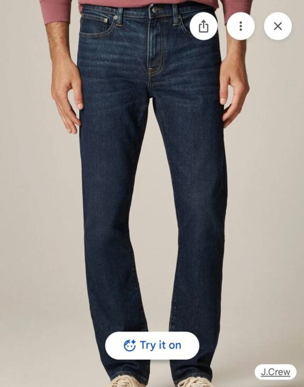 J.Crew 484 Style Tapered Leg Mens Jean Size 34x32